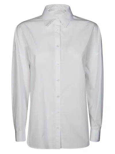 Friedman Oversized White Cotton Shirt With Classic Collar In White