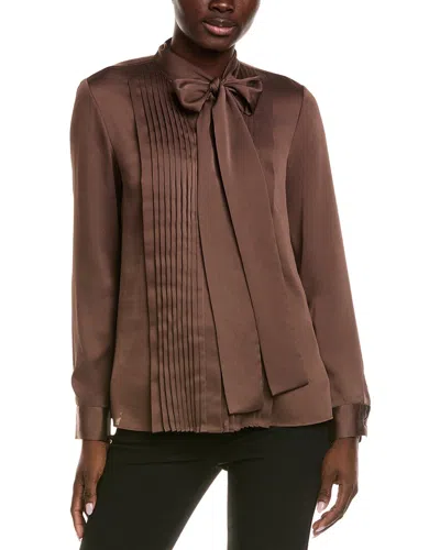 Lafayette 148 New York Iris Blouse In Burgundy