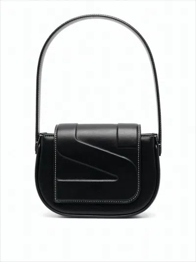 Yuzefi Smooth Leather Shoulder Bag With Flap Closure In White