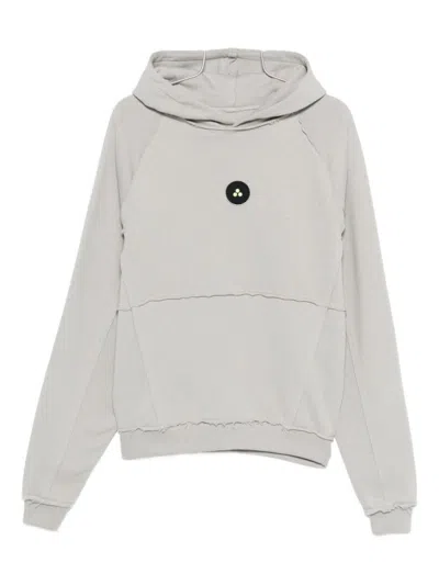 Peuterey Relaxed Fit Grey Hoodie With Raglan Sleeves In Gray