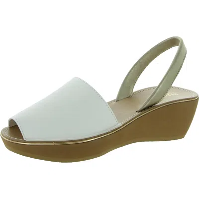 Kenneth Cole Reaction Fine Glass Welt Womens Faux Leather Platform Wedge Sandals In Multi
