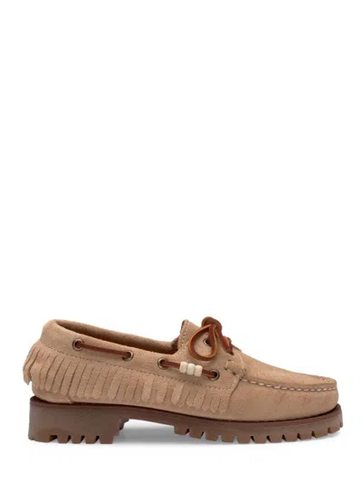 Sebago Fringe-detail Suede Flats In Multi