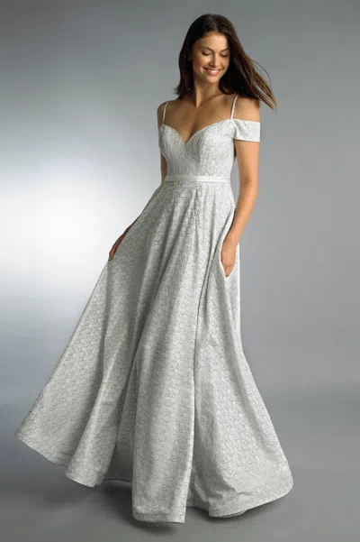 Basix Black Label Off Shoulder Dress With Straps In Gray