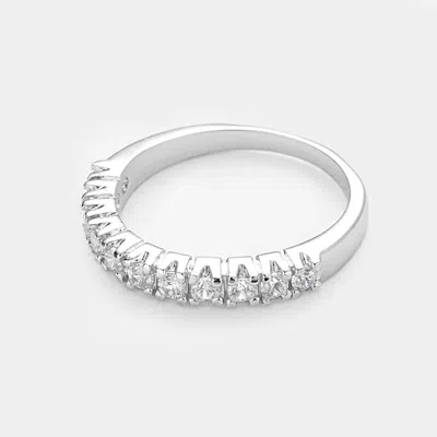 Fashnzfab Rhinestone Ring - Clear, Rhodium In Metallic