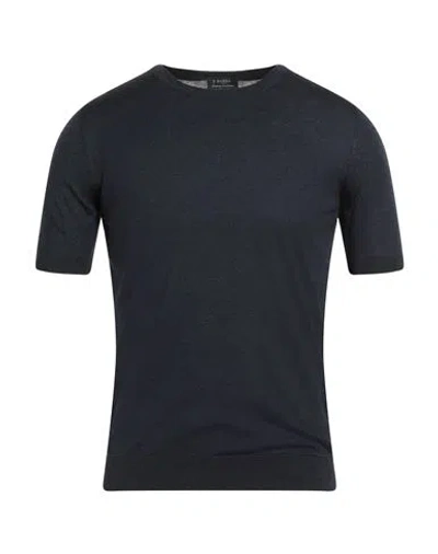 Barba Napoli Man Sweater Navy Size 50 Silk In Black