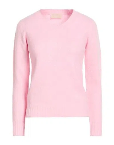 Drumohr Woman Sweater Light Pink Size S Lambswool In Pink