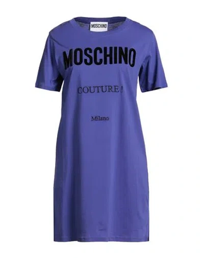 Moschino Couture Woman Mini Dress Purple Size 6 Cotton In Purple