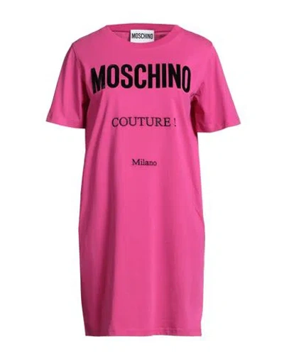 Moschino Couture Woman Mini Dress Fuchsia Size 6 Cotton In Pink