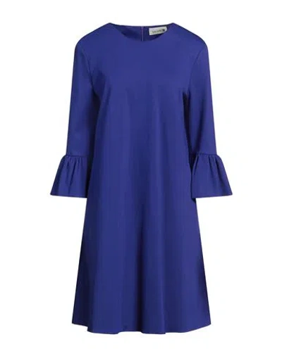 Meimeij Woman Midi Dress Purple Size 8 Viscose, Polyamide, Elastane In Blue