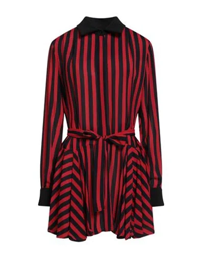 Msgm Woman Mini Dress Red Size 6 Viscose, Polyester, Elastane In Red