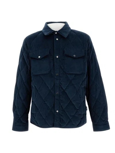 Woolrich Alaskan Corduroy Shirt Jacket In Blue