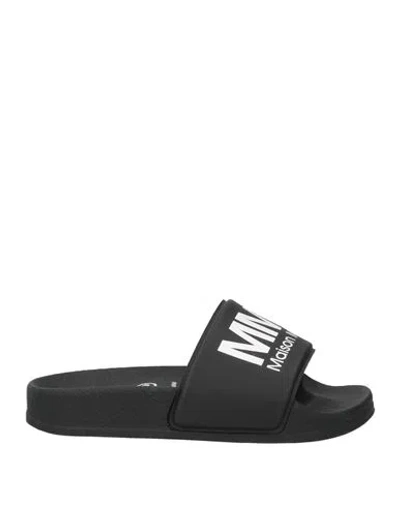 Mm6 Maison Margiela Toddler Boy Sandals Black Size 10c Rubber In Black