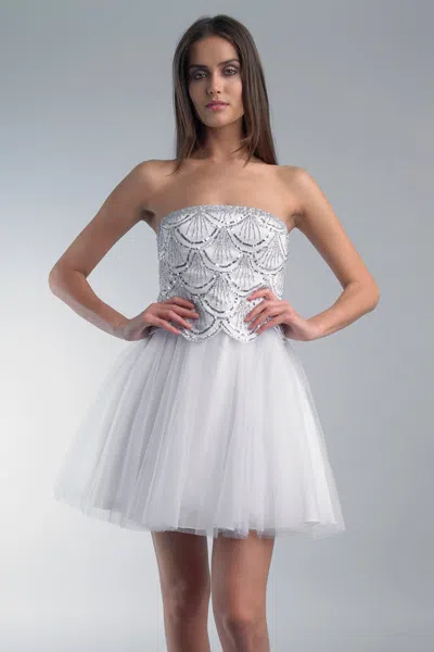 Basix Black Label Baby Doll Mini Dress In White
