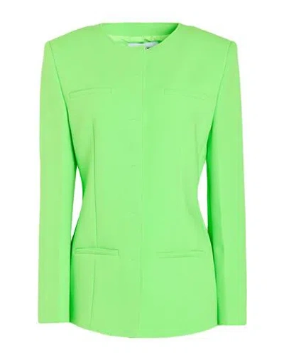 Msgm Woman Blazer Light Green Size 10 Polyester, Viscose, Elastane In Green
