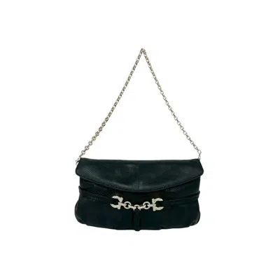 Pre-owned Ferragamo Leather Handbag Shoulder Bag () In Black