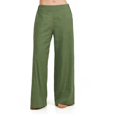Luma Gottex Luma Elastic Waist Long Pant Cover Up In Green