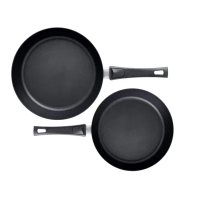 Scanpan Urban 2 Piece Nonstick Fry Pan With Detachable Handle, 9.5" And 11" In Black