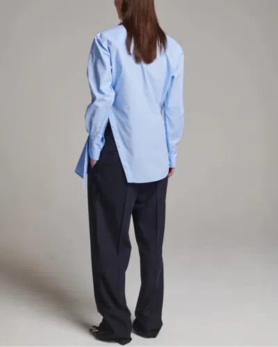 Frenken Twisted Cotton Light Blue Shirt In Blue