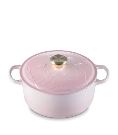 Le Creuset Cast Iron Glinda Embossed Casserole Dish In Pink