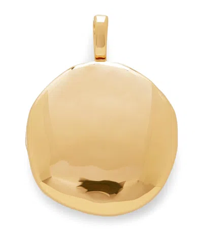 Monica Vinader Gold Vermeil Deia Round Locket Pendant In Gold