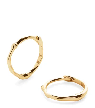 Monica Vinader Gold Siren Mini Huggie Earrings In Gold
