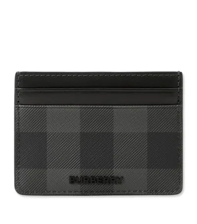 Burberry Check Card Holder In Black