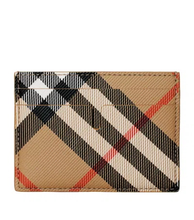 Burberry Check Card Holder In Brown
