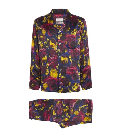 Harrods Silk Toile Pyjama Set In Multi