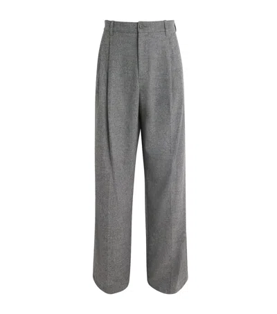 Simkhai Falcon Pleated Pull On Wide Leg Pants Charcoal Melange In Gray