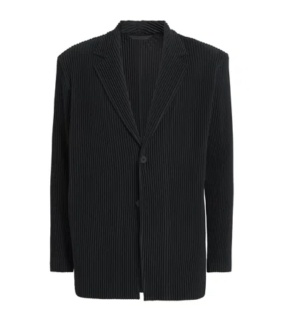 Issey Miyake Pleated Blazer In Black