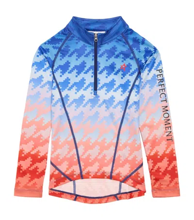 Perfect Moment Ombré Houndstooth Ski Top In Multi