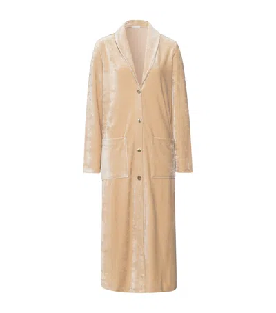 Hanro Velour Favourites Robe In Neutral