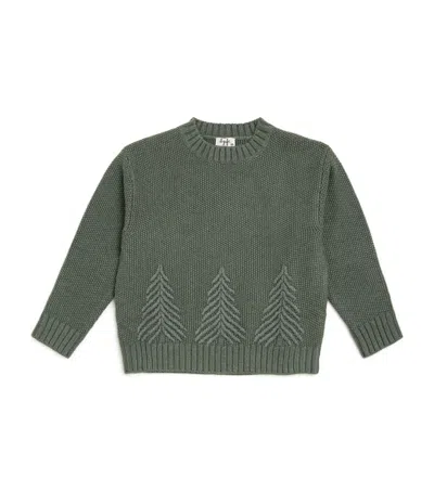 Il Gufo Embroidered Sweater In Green
