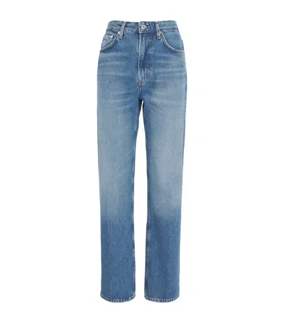 Citizen Of Humanity Zurie Low-rise Straight-leg Jeans In Blue