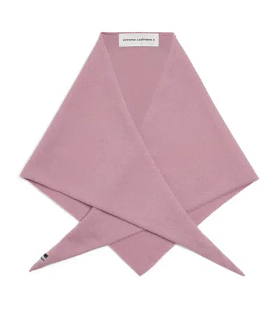 Extreme Cashmere Cashmere-blend No.35 Bandana In Pink