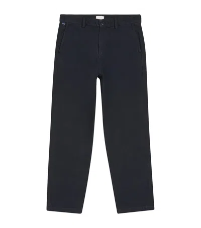 Citizen Of Humanity Cotton Flat Front Chinos In Black