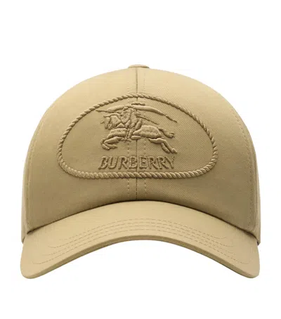 Burberry Cotton Gabardine Knight Stamp Cap In Neutral