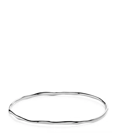Monica Vinader Sterling Silver Siren Bangle In Silver