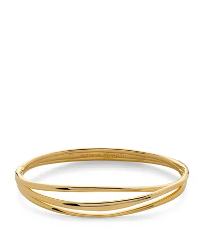 Monica Vinader Gold Vermeil Nura Wrap Bangle In Gold