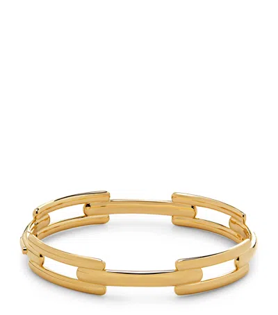 Monica Vinader Gold Signature Link Bangle In Gold