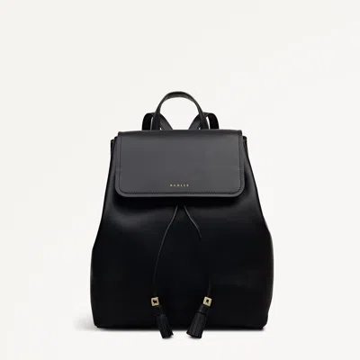 Radley London Black Small Flapover Backpack In Black