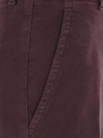 Incotex Wide Leg Trousers Belt Loops In Brown