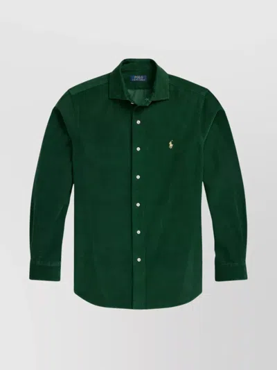 Polo Ralph Lauren Custom Fit Long Sleeve Button-down Shirt In Green