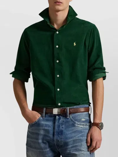 Polo Ralph Lauren Custom Fit Long Sleeve Button-down Shirt In Green