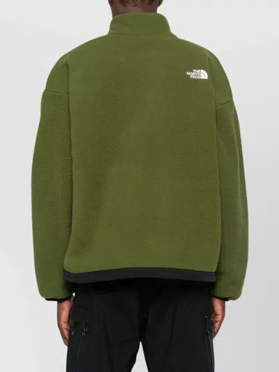 The North Face Reversible Fleece Jacket Wind Protection In Green