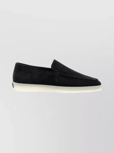 Fear Of God Suede Loafers With Rubber Sole And Round Toe In Black