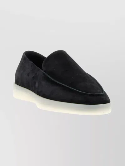 Fear Of God Suede Loafers With Rubber Sole And Round Toe In Black