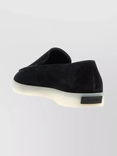 Fear Of God Suede Loafers With Rubber Sole And Round Toe In Black