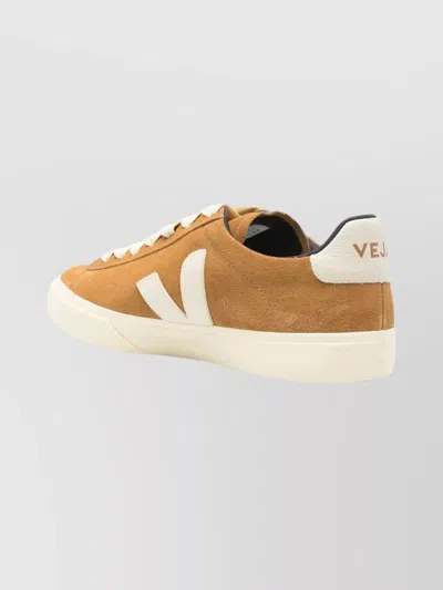 Veja Bold Suede Sneakers With Contrast Heel Tab In Brown