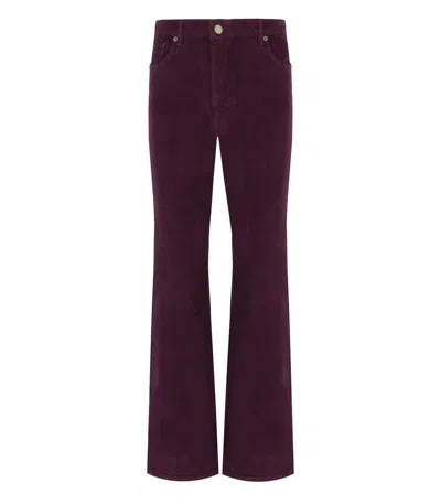 Twinset Corduroy Purple Pants In Purple